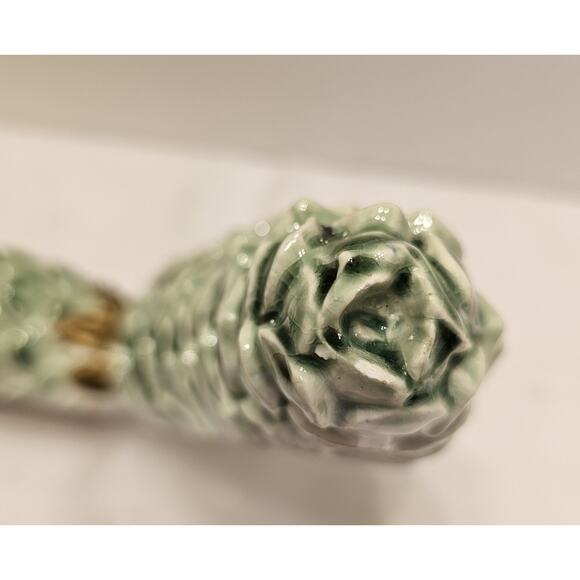 Vintage Kent Art Ware, Green Pinecones Holiday Christmas, Porcelain Japan Signed - Picture 10 of 11